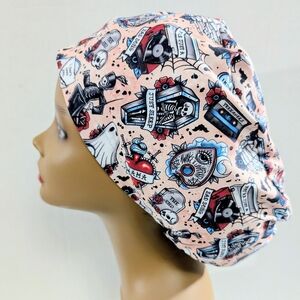 Romance, Euro Style Scrub Cap, Scrub Cap, Surgery Hat, Chemo Hat